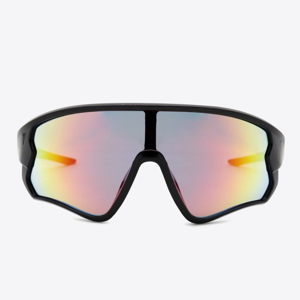 Polycarbonate Shield Sunglasses in Red